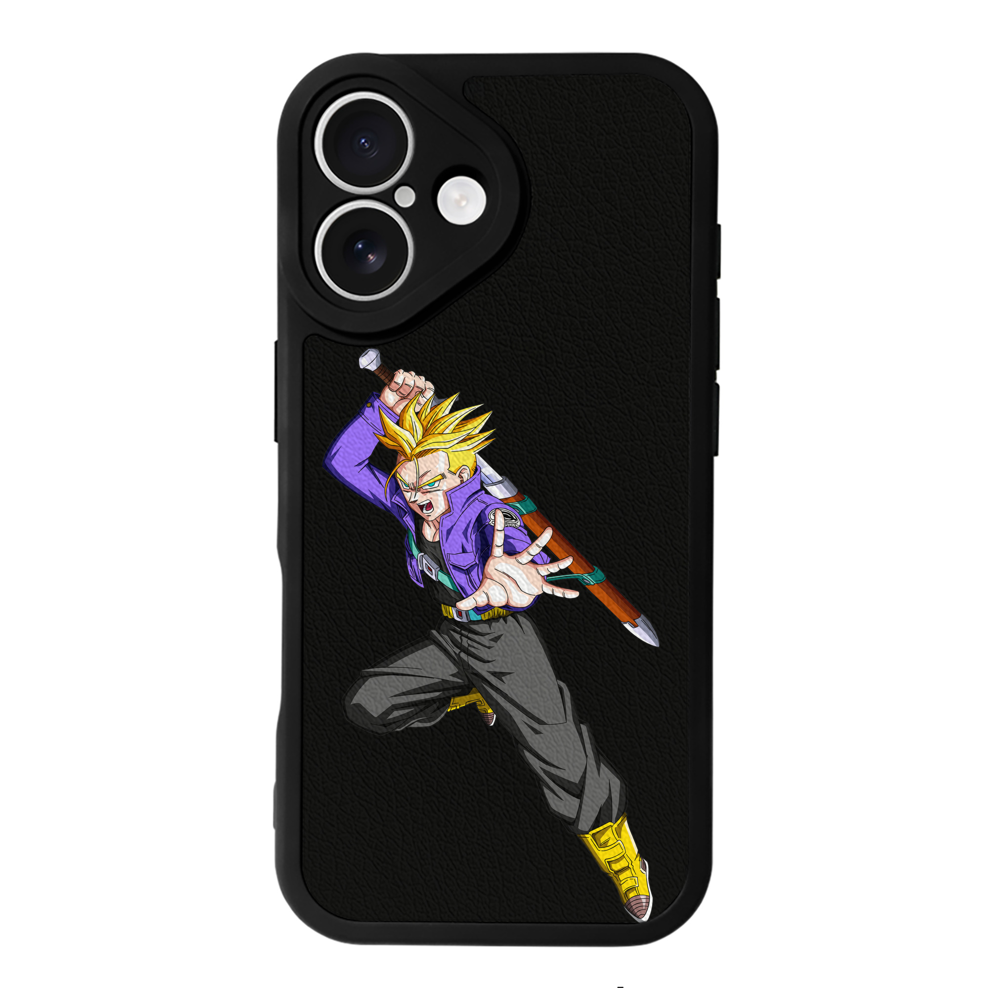 （画像用） ドラゴンボール トランクス（Torankusu）DRAGON BALL Trunks 【iPhone 16シリーズ対応】シリコンスマホケース（レザー調） 材質：シリコン